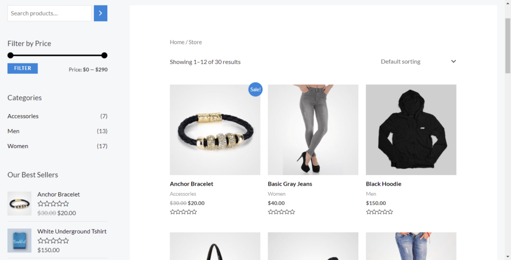 Miniks Fashion - Ecommerce - Shop - Store Section